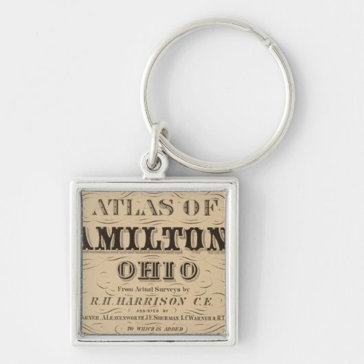Porte-clés Page de titre de l'Atlas du comté de Hamilton (Devant)