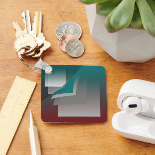 Porte-clés Pages turquoises en gris bordeaux