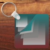 Porte-clés Pages turquoises en gris bordeaux (Recto)