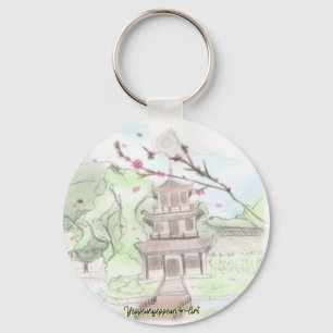 Porte-clés Pagoda asiatique