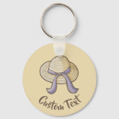 Porte-clés Paille Casquette beige (Recto)