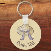 Porte-clés Paille Casquette beige (Recto)