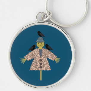 Porte-clés Paille d'Halloween Scarecrow et Ravens