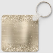 Porte-clés Pailleté Lumière Or Feuille Monogramme Fantaisie (Dos)