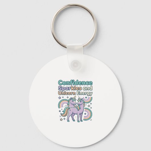 Porte-clés Paillettes de Confiance de Licorne et Conception d (Recto)