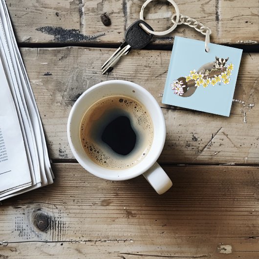 Porte-clés Paillettes de sucre Cute Floral