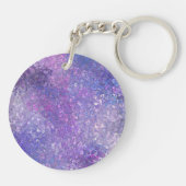 Porte-clés Paillettes rose et violet Bling  (Dos)