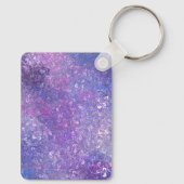 Porte-clés Paillettes rose et violet Bling  (Verso)