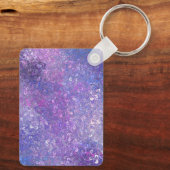 Porte-clés Paillettes rose et violet Bling  (Verso)
