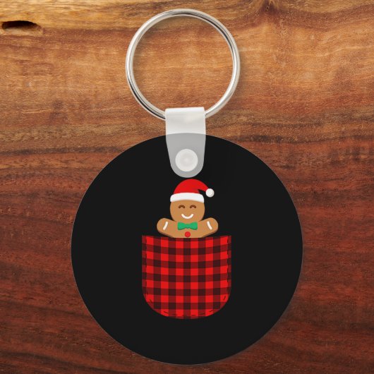 Porte-clés Pain d'épices Cookie Buffalo Red Plaid Cket Christ (Recto)