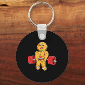 Porte-clés Pain d'épices Homme Gym Bodybuilding Poids Chr (Recto)