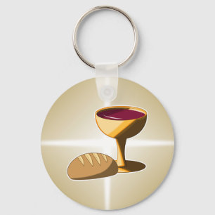 Porte-clés Pain et vin La Dernière communion de Pâques