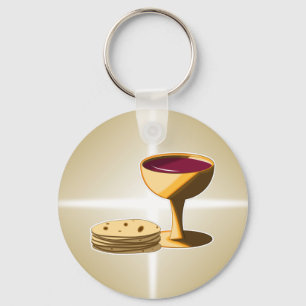 Porte-clés Pain et vin sans levain Le Dernier souper Pâques