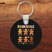 Porte-clés Pain Scale Funny Gingerbread Man Christmas Nurse H (Recto)