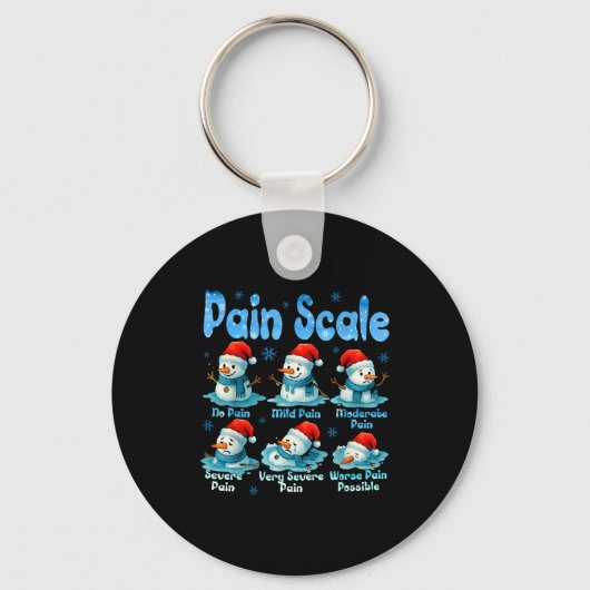 Porte-clés Pain Scale Snowman Healthcare Worker Pain Essment (Recto)
