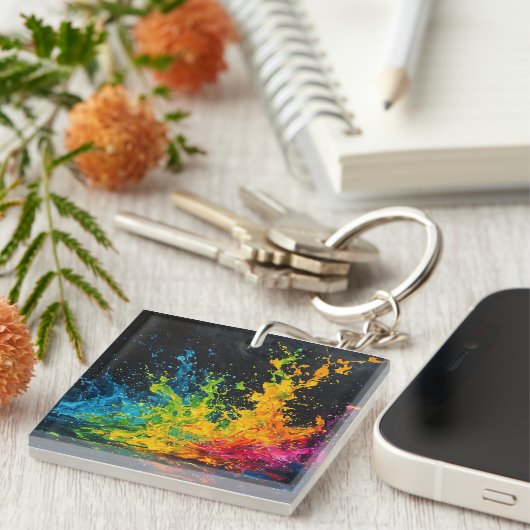 Porte-clés Paint coloré (Devant Droit)