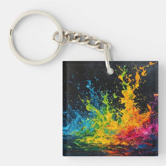Porte-clés Paint coloré (Devant)