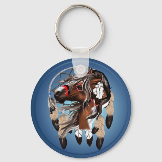 Porte-clés Paint Horse Dreamcatcher Keychain (Recto)
