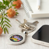 PORTE-CLÉS  PAINT SPLASH LESSONS LEARN METAL KEYCHAIN  (Côté )