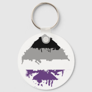Porte-clés Paintdrip Asexual Ace