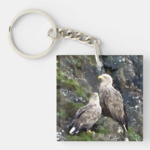Porte-clés Paire d'aigles royaux emblématiques des Highlands