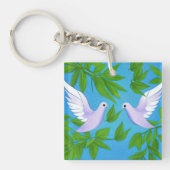 Porte-clés Paire de colombes blanches (Devant)