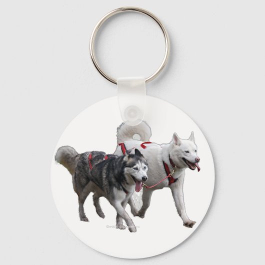 Porte-clés paire de husky (Recto)