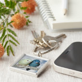 Porte-clés Paire de perroquets à l'état linéaire (Côté)