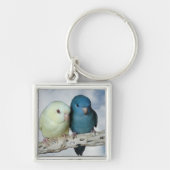 Porte-clés Paire de perroquets à l'état linéaire (Devant)