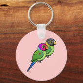 Porte-clés Paire de perruches à tête prune (Recto)