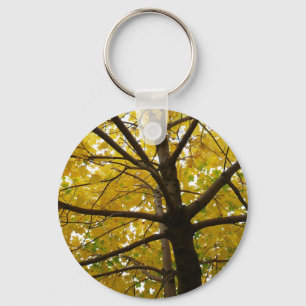 Porte-clés Paire d'érables jaunes Nature d'automne