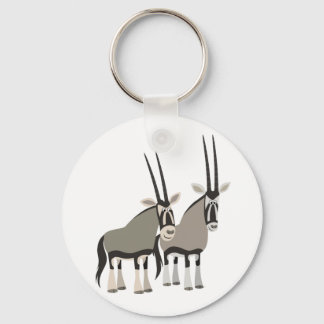 Porte-clés Paire mignonne de Porte - clé d'oryxes de dessin a