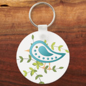 Porte-clés Paisley Blue Bird of Happiness (Recto)