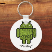 Porte-clés Paisley Doodle Character pour le robot Android™ (Recto)