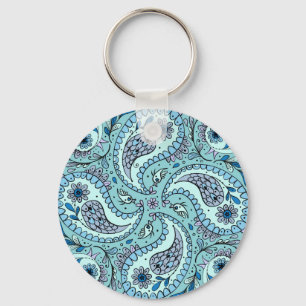 Porte-clés Paisley en bleu bébé
