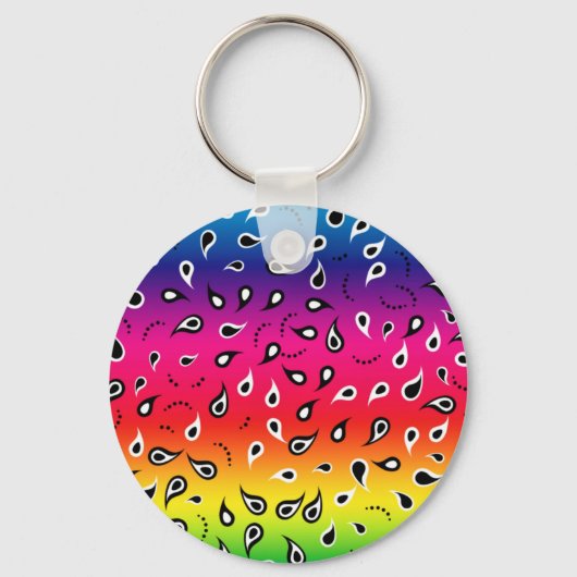Porte-clés Paisley Rainbow (Recto)