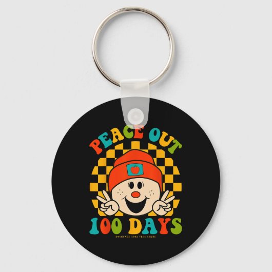 Porte-clés Paix 100 Jours D'Enseignant Étudiant Yeux (Recto)