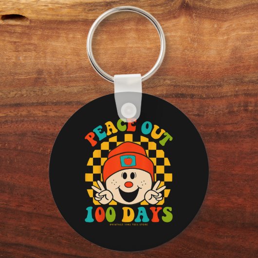 Porte-clés Paix 100 Jours D'Enseignant Étudiant Yeux (Recto)