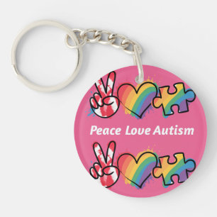 Porte-clés Paix.Amour.Autisme