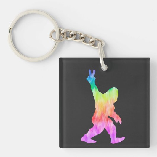 Porte-clés Paix Amour Bigfoot (Devant)