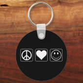 Porte-clés Paix Amour Bonheur (Recto)