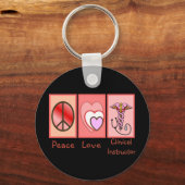 Porte-clés Paix, Amour, Cadeaux d'instructeur clinique (Recto)