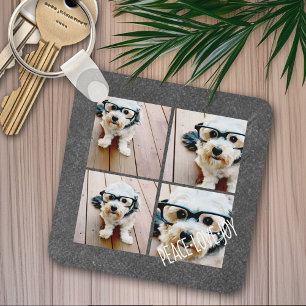 Porte-clés Paix Amour Joie Vacances Tableau Photo Collage