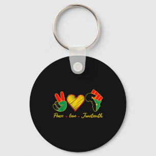 Porte-clés Paix amour juneteenth fierté fille noire reine noi