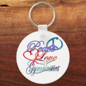 Porte-clés Paix, Amour, Porte - clé de gymnastique (Recto)