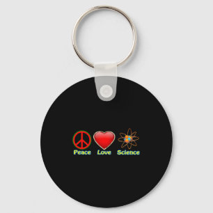 Porte-clés Paix Amour Science