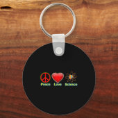 Porte-clés Paix Amour Science (Recto)