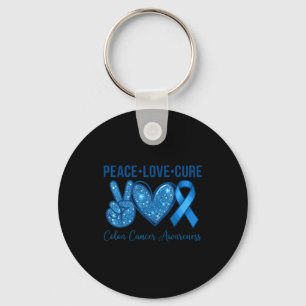 Porte-clés Paix amour sensibilisation au cancer colorectal so