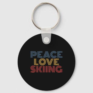 Porte-clés Paix Amour Ski