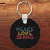 Porte-clés Paix Amour Ski (Recto)